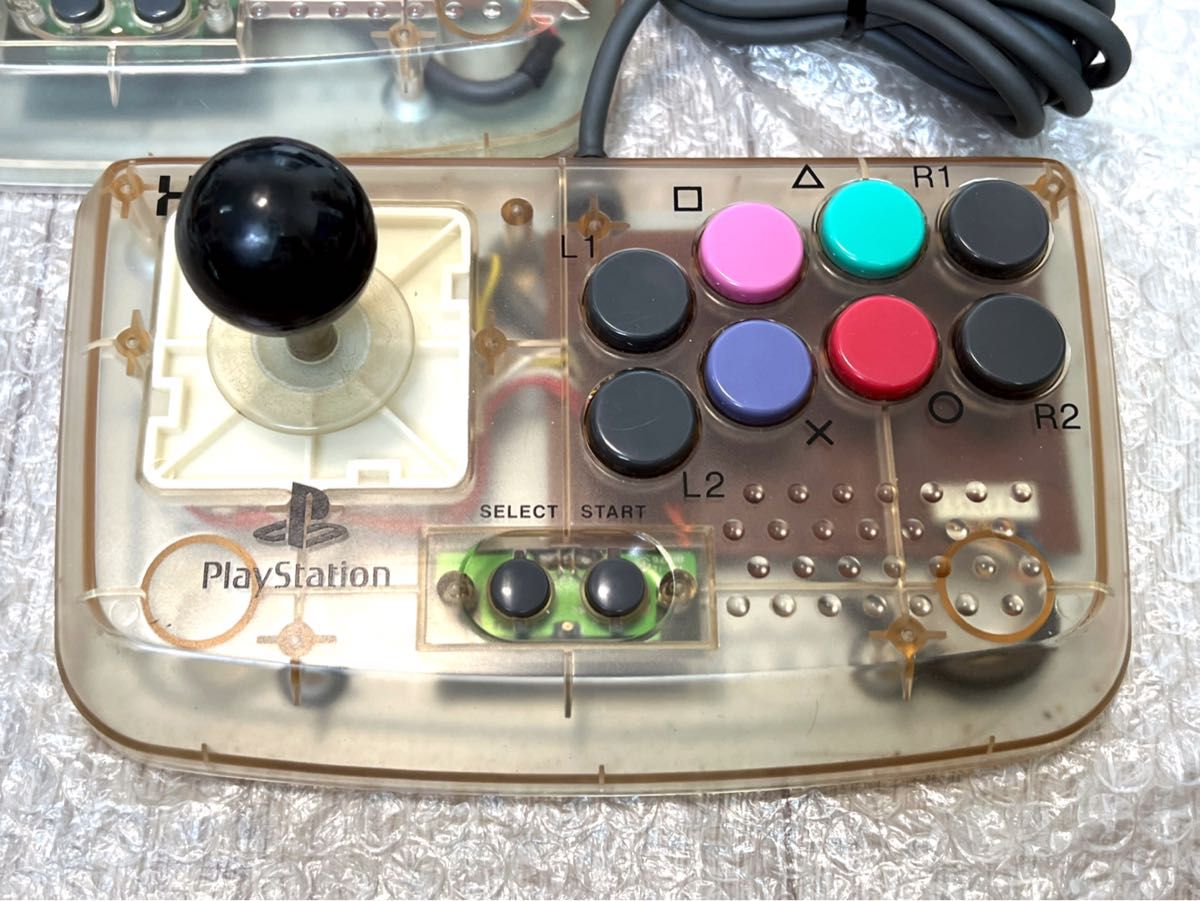 〈動作確認済み・清掃済み〉PS PS1 PS2 HORI コンパクトジョイスティック アケコン アーケードコントローラー