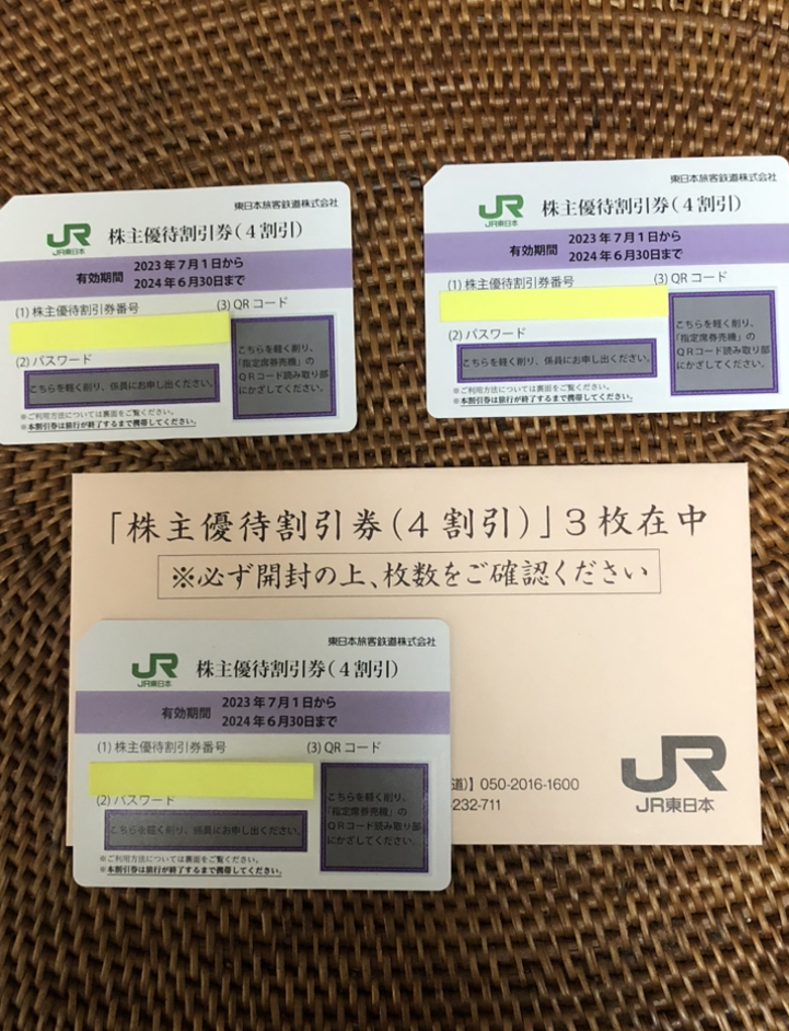 【番号通知可】 JR東日本 株主優待券　1枚 / 3枚までご用意できます。_画像3