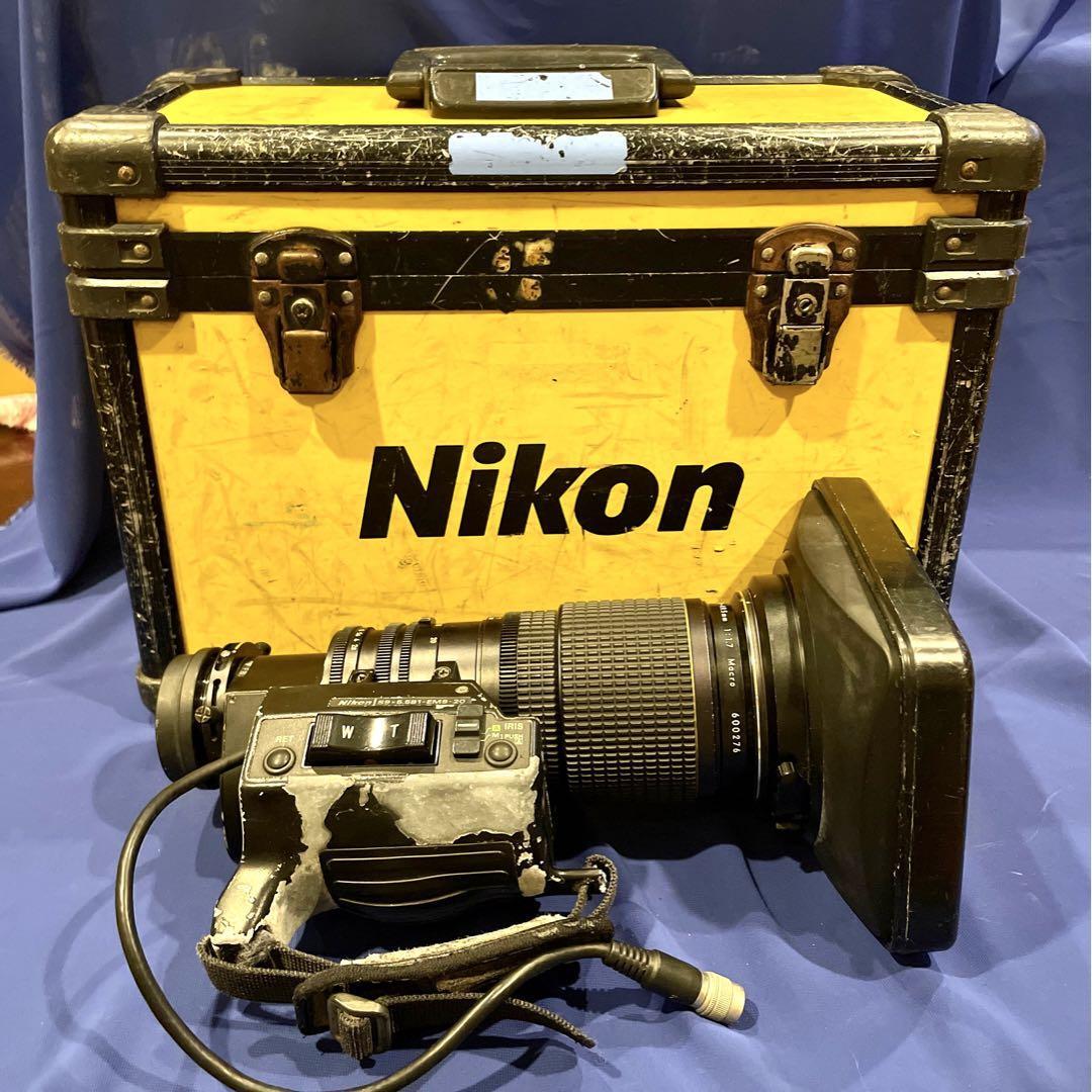 【 Nikon 】 放送用レンズ TV-NIKKOR ＊ED Zoom 5.5~49.5mm 1:1.7 Macro 型番 S9x5.5B1-EMS-20 ケース付き ジャンクの画像1