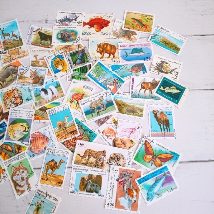 海外切手 コレクション 生き物 57枚 使用済み 消印有 の画像3