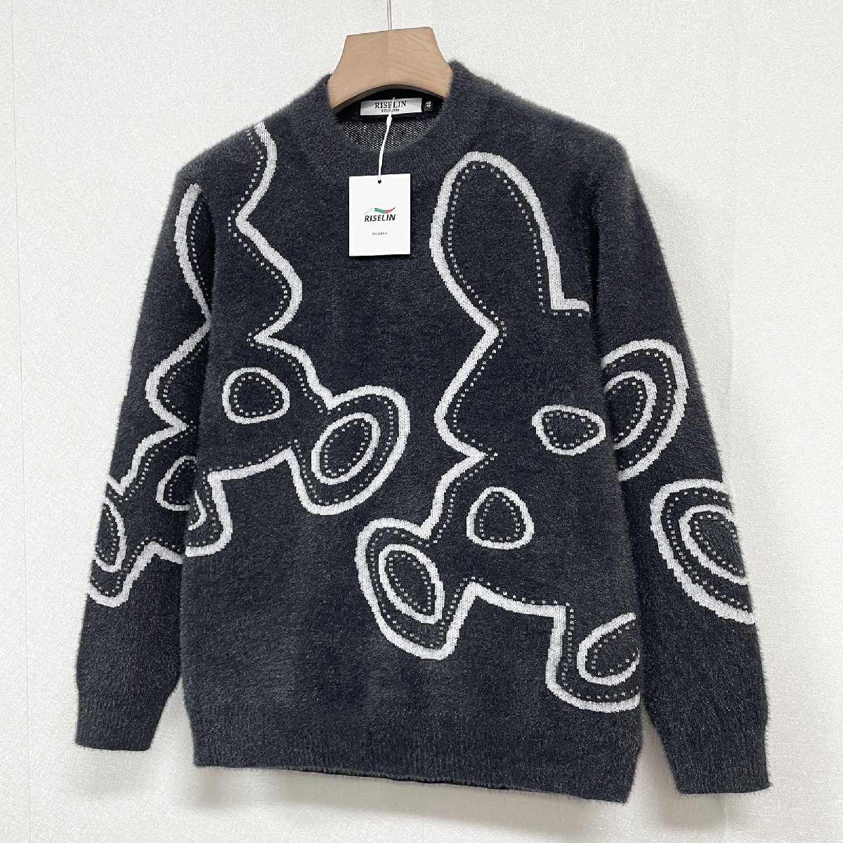 定番 ヨーロッパ製※定価5万◆ブルガリア発※RISELIN セーター ミンク/カシミヤ混 ソフト 毛足 ニット 暖かい ウサギ 可愛さ 秋冬 2XL/52_画像8