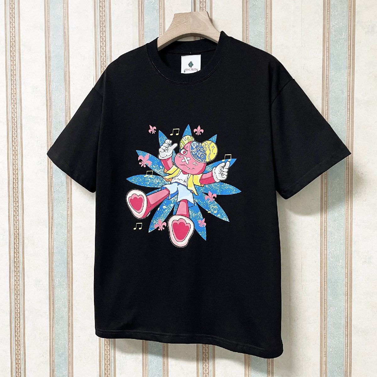 高級 定価2万 FRANKLIN MUSK・アメリカ・ニューヨーク発 半袖Tシャツ 快適 吸湿 遊び心 可愛い トップス スウェット カットソー サイズ1の画像10