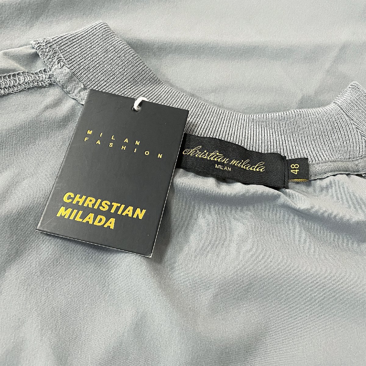 定価2万★christian milada・ミラノ発・半袖Tシャツ★薄手 速乾 涼しい シンプル 無地 洗練 プルオーバー トップス カジュアル 夏服 L_画像8