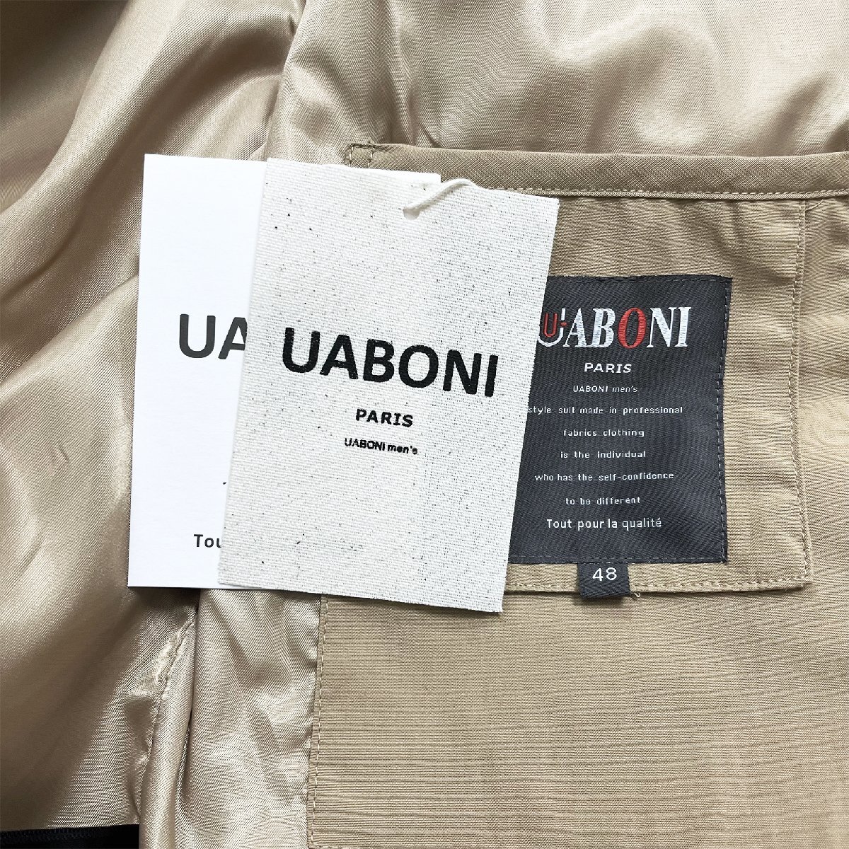 最高級EU製＆定価6万◆UABONI*Paris*ジャケット*ユアボニ*パリ発◆上品 防風 耐久 機能性 無地 アウター ジャンパー レジャー 外出 L/48の画像8