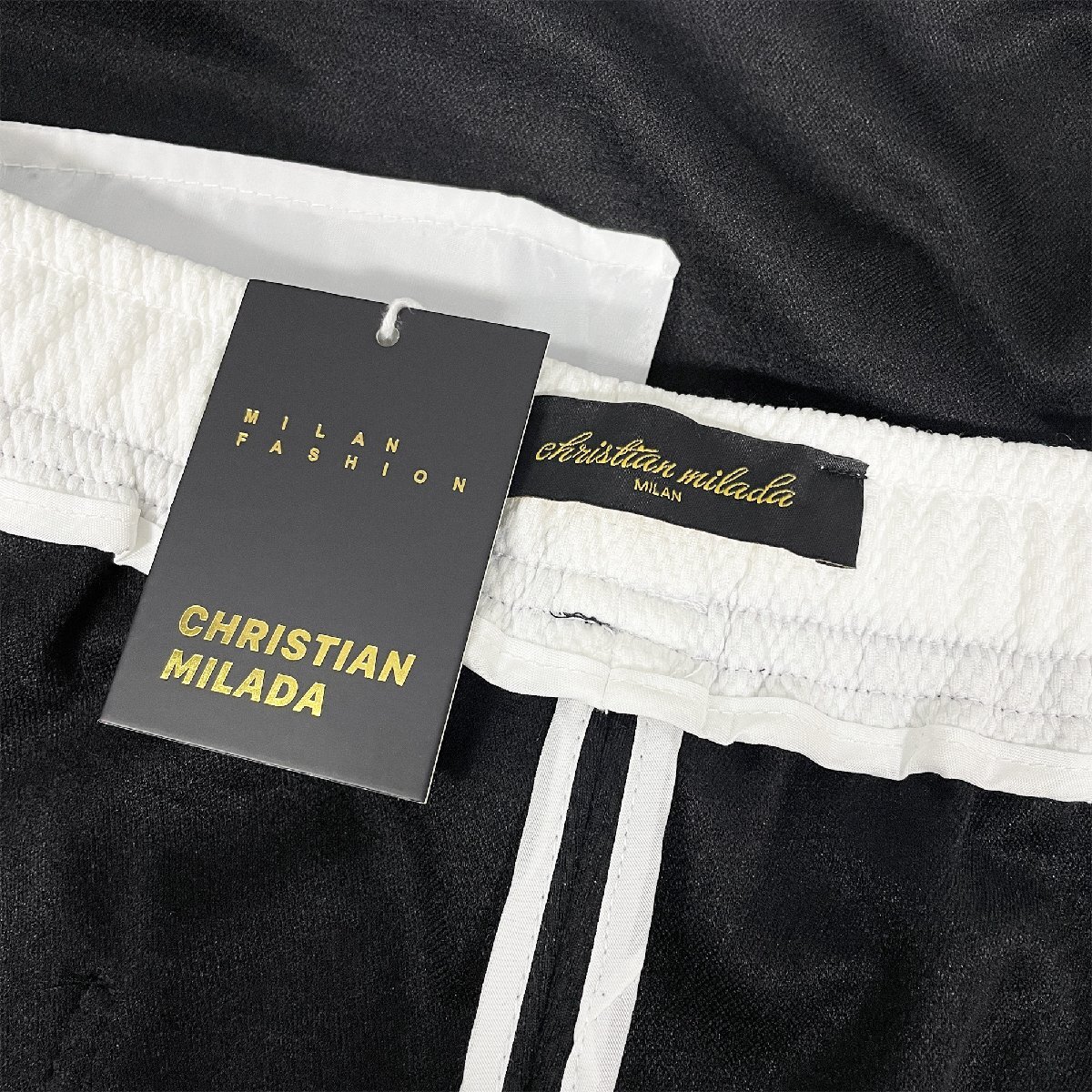 定価3万★christian milada・ミラノ発・ショートパンツ★薄手 快適 通気 メッシュ スポーツ スウェット ズボン 短パン ハーフパンツ 夏 L_画像8