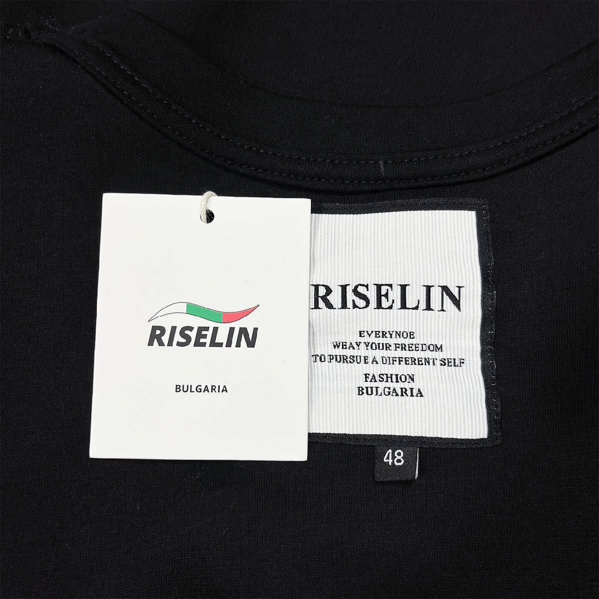 人気ヨーロッパ製※定価2万◆ブルガリア発※RISELIN 半袖Tシャツ 通気 ソフト 吸汗 刺 笑顔 カットソー 着せ カジュアル レディース L_画像8