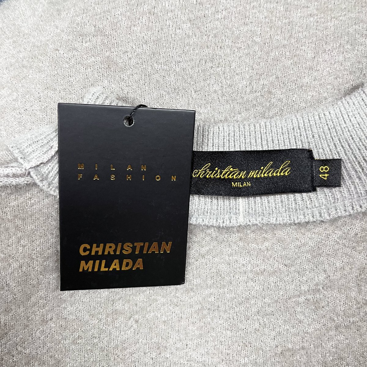 定価5万★christian milada・ミラノ発・セーター★上品 厚手 ストレッチ ソフト ニット トップス 快適 保温 秋冬 オシャレ メンズ L/48_画像8