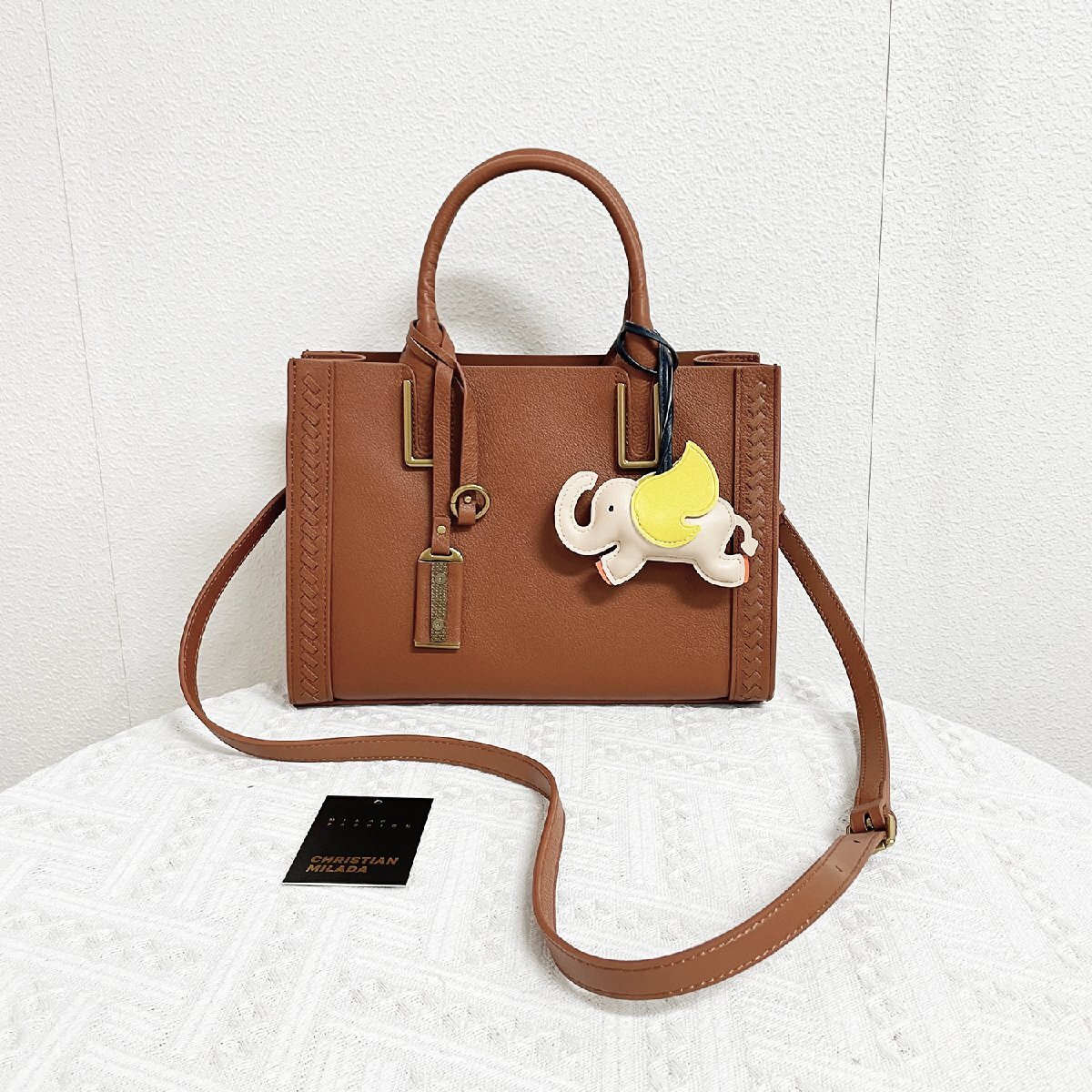  highest peak EU made regular price 12 ten thousand *christian milada* milano departure * handbag * high quality cow leather original leather .. shoulder bag 2way commuting lady's 