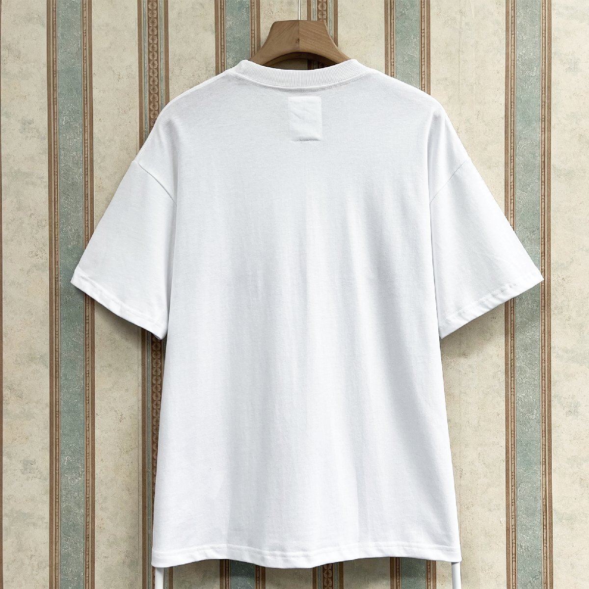 高級 定価2万 FRANKLIN MUSK・アメリカ・ニューヨーク発 半袖Tシャツ 上質 個性 英字柄 アメカジ トップス 日常 ユニセックス サイズ2_画像2