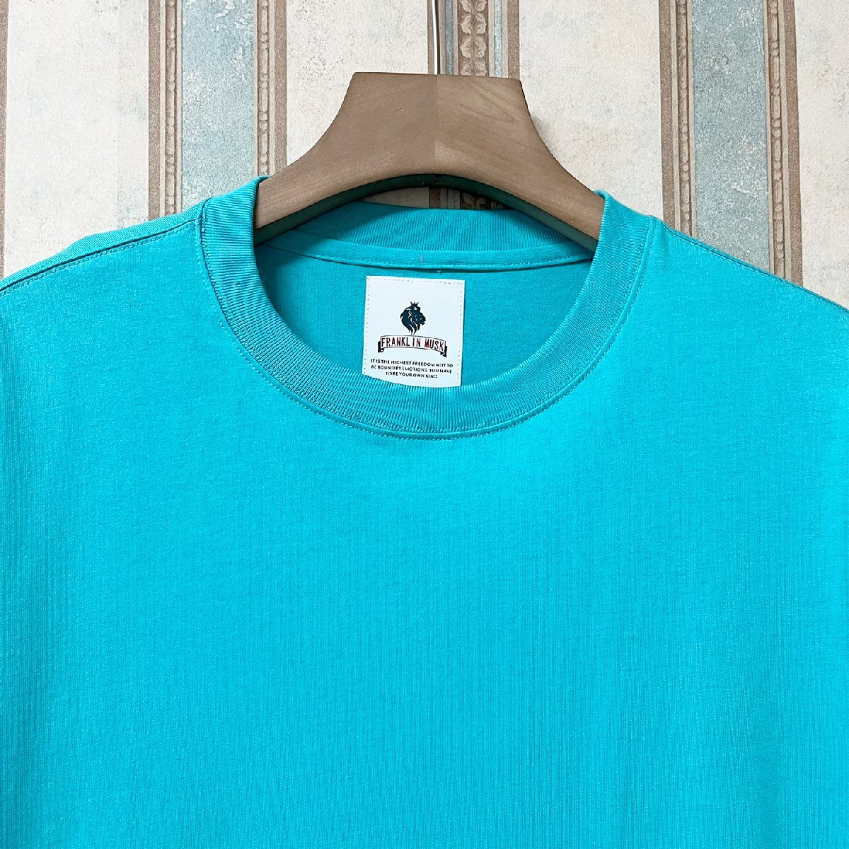 個性 定価2万 FRANKLIN MUSK・アメリカ・ニューヨーク発 半袖Tシャツ 綿100％ 通気 吸汗 グラデーション カットソー トップス サイズ2_画像3