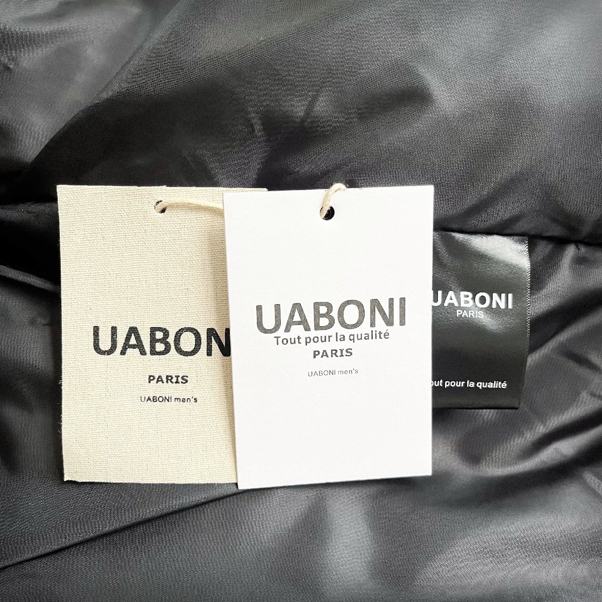 個性EU製＆定価8万◆UABONI*Paris*ダウンジャケット*ユアボニ*パリ発◆ダックダウン90％ 肉厚 防寒防風 総柄 豪華毛皮ファー L/48サイズ_画像9