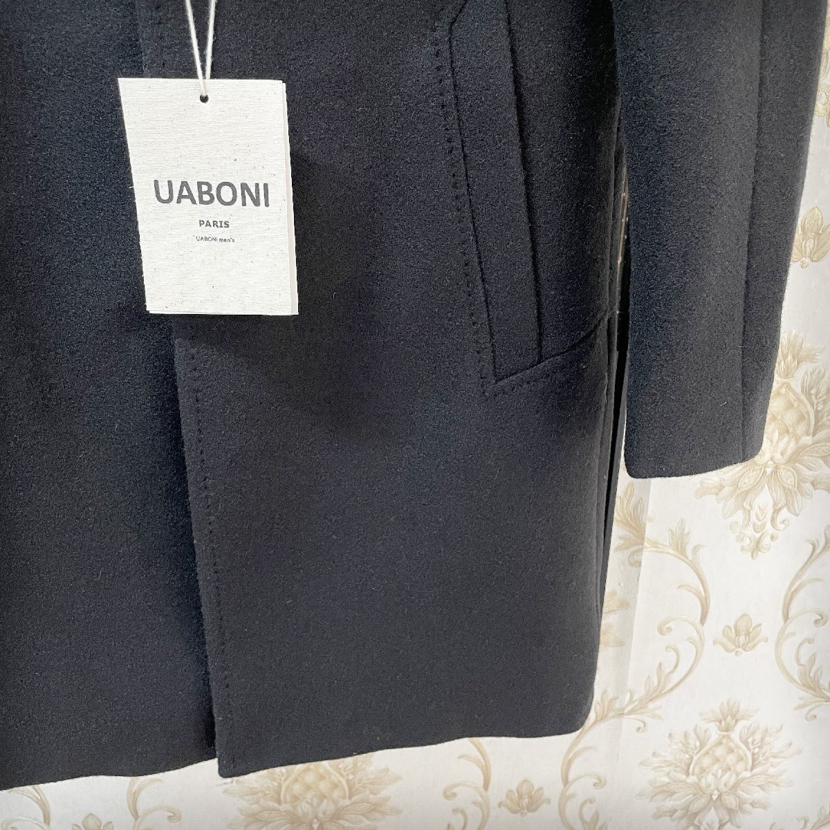 枚数限定EU製＆定価7万◆UABONI*Paris*テーラードジャケット*ユアボニ*パリ発◆高品質カシミヤ 防寒防風 快適 洗練 ブレザー ビジネス L/48_画像8