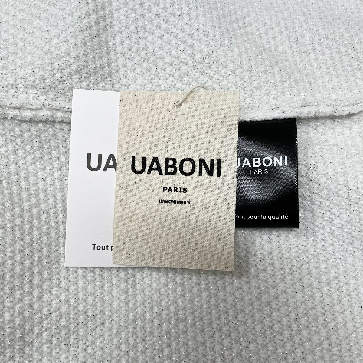 個性EU製＆定価5万◆UABONI*Paris*セーター*ユアボニ*パリ発◆高品質ウール混 ニット 快適 アシンメトリー キラキラ ストリート 街着 2XL_画像9