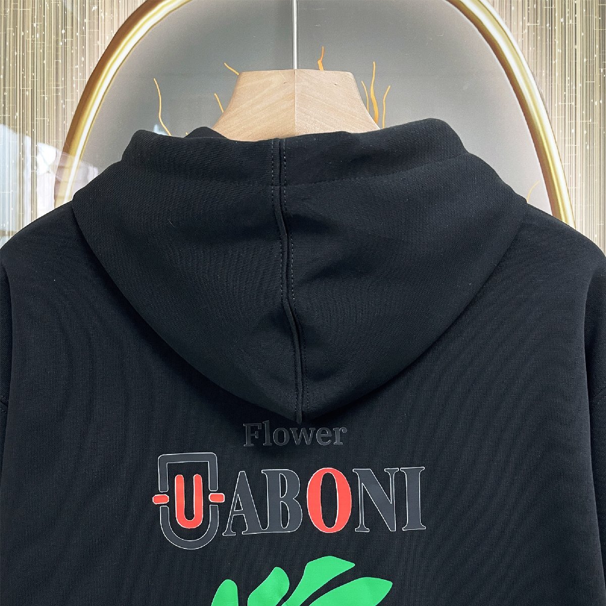 定番EU製＆定価4万◆UABONI*Paris*パーカー*ユアボニ*パリ発◆上品 通気 フラワー トップス オシャレ プルオーバー ストリート M/46サイズ_画像5