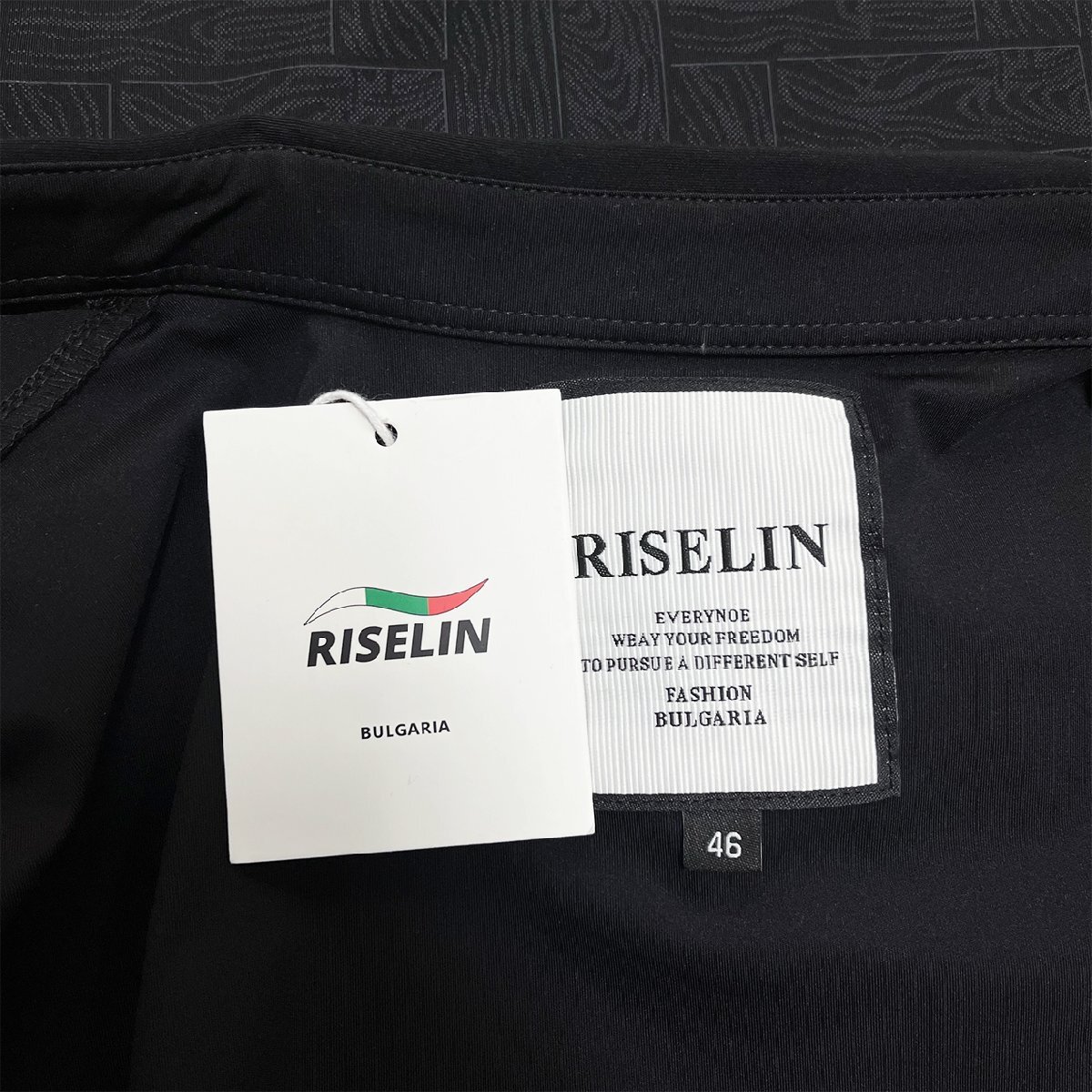 絶賛ヨーロッパ製※定価4万◆ブルガリア発※RISELIN 長袖シャツ 高品質シルク混 洗練 接触冷感 総柄 トップス ゴルフ 通勤 紳士 日常 L/48_画像9