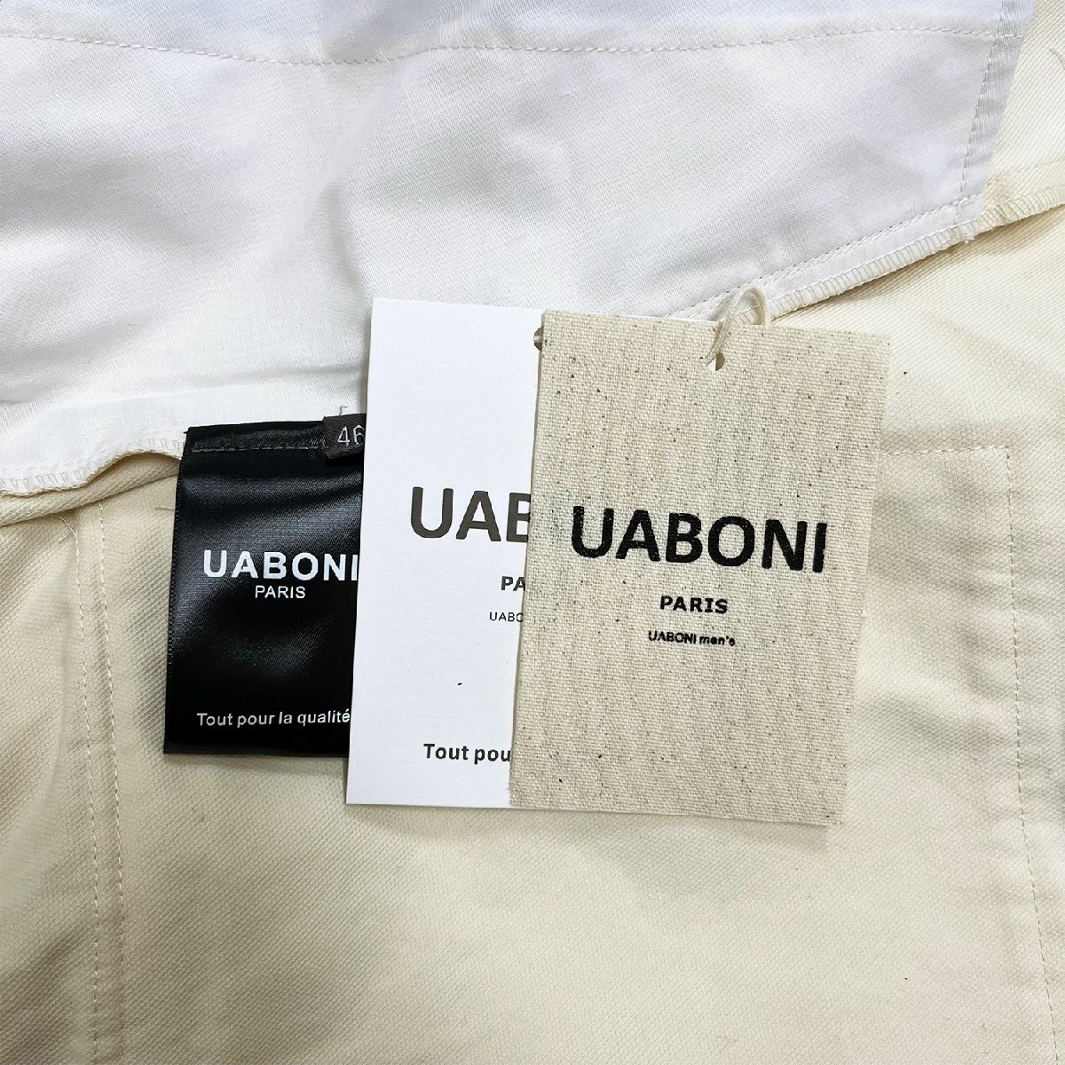 定番EU製＆定価3万◆UABONI*Paris*ショートパンツ*ユアボニ*パリ発◆高級 コットン 通気 無地 ソフト 半ズボン 紳士 通勤 通学 夏服 L_画像8