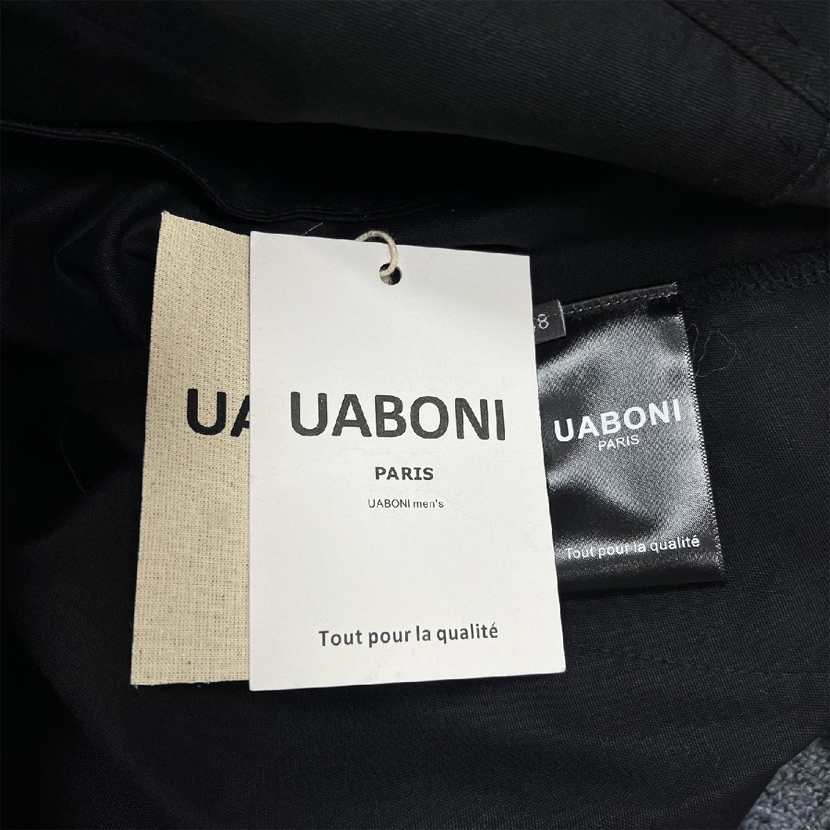 最上級EU製＆定価5万◆UABONI*ユアボニ*ワイドパンツ*フランス*パリ発◆上品 綿100％ 通気 ゆったり 快適 無地 レジャー 普段着 XL/50_画像8