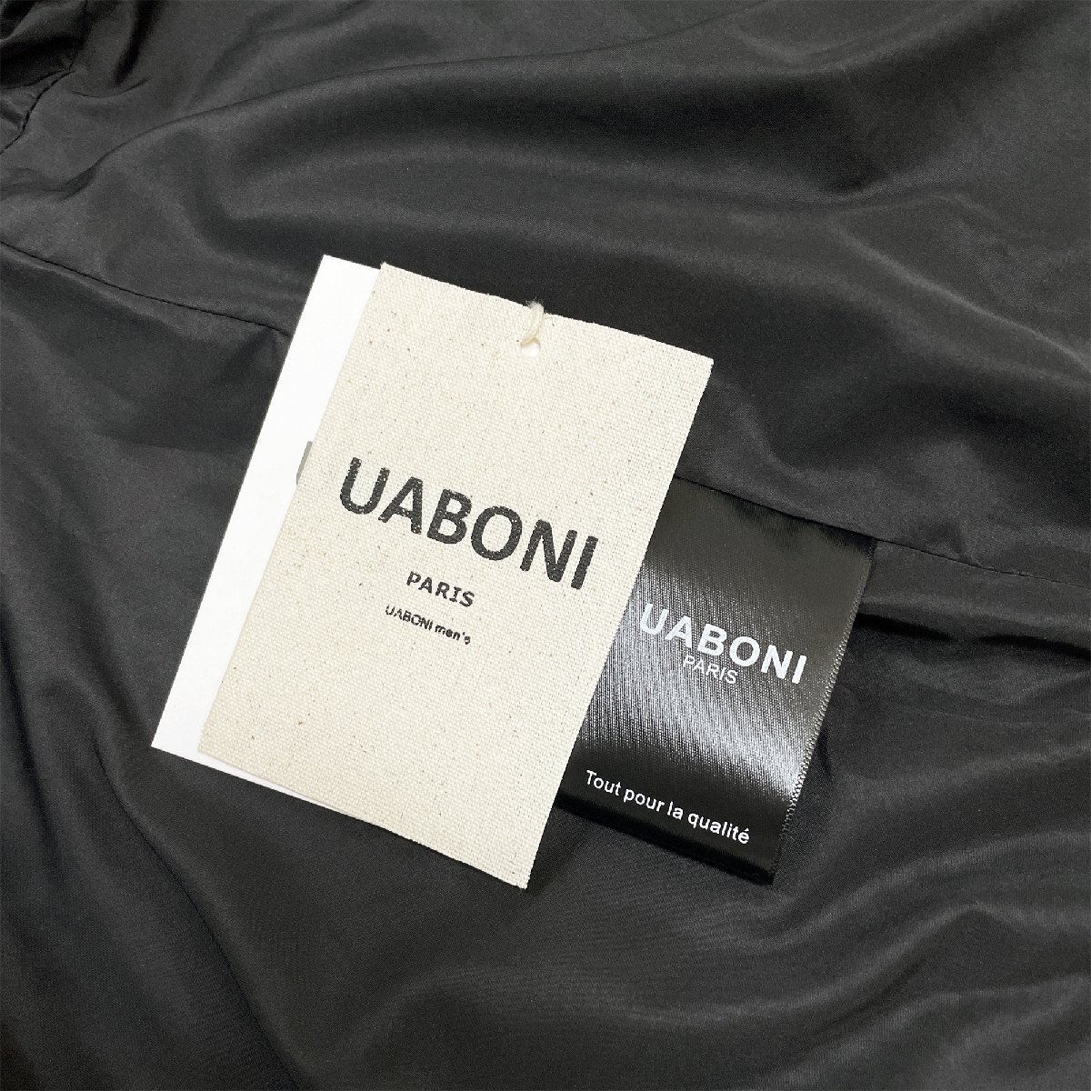 上級EU製＆定価6万◆UABONI*Paris*ブルゾン*ユアボニ*パリ発◆上質 耐久 防風 薄手 無地 立体感 ジャケット 個性 アウター ストリート L/48_画像9