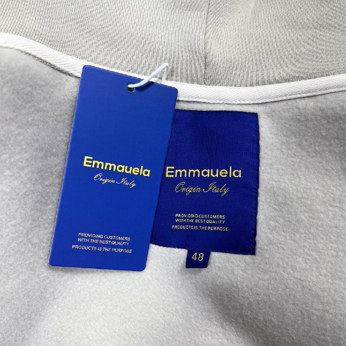 個性・パーカー 定価5万◆Emmauela・イタリア・ミラノ発◆コットン100% 防寒 暖かい 裏起毛 柔らか スウェット トレーナー アメカジ L/48の画像8