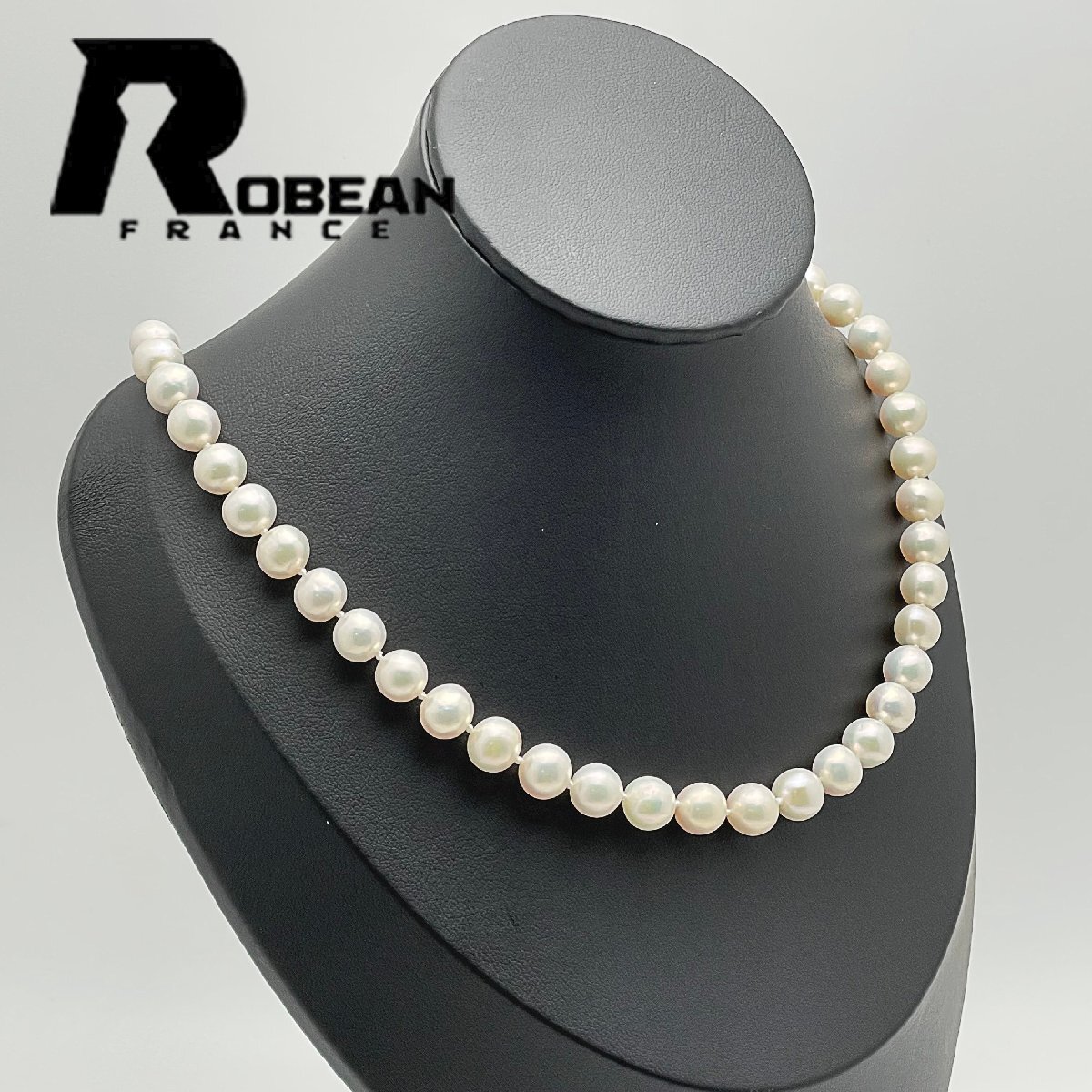 貴重 EU製 定価6万円★ROBEAN・真珠・ネックレス★天然パール パワーストーン パール アコヤ真珠 本真珠 オシャレ 7.9-8.3mm 1001G1196の画像2