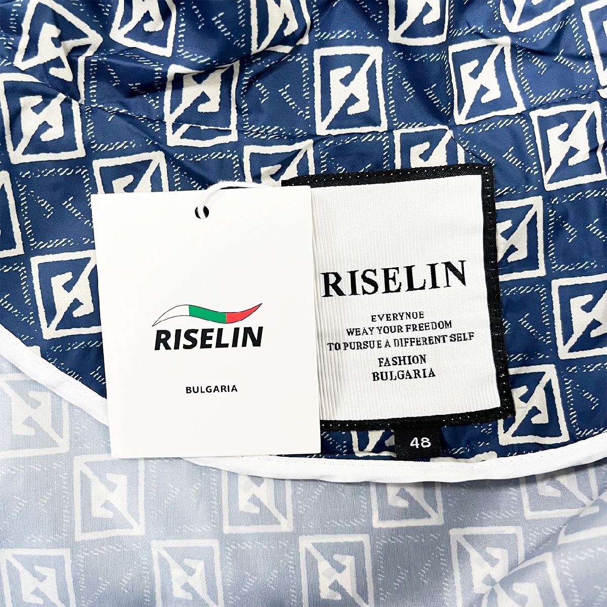 高級ヨーロッパ製※定価5万◆ブルガリア発※RISELIN ジャケット 薄手 速乾 日焼け止め 総柄 ライトアウター スタイリッシュ 男女兼用 M/46_画像9