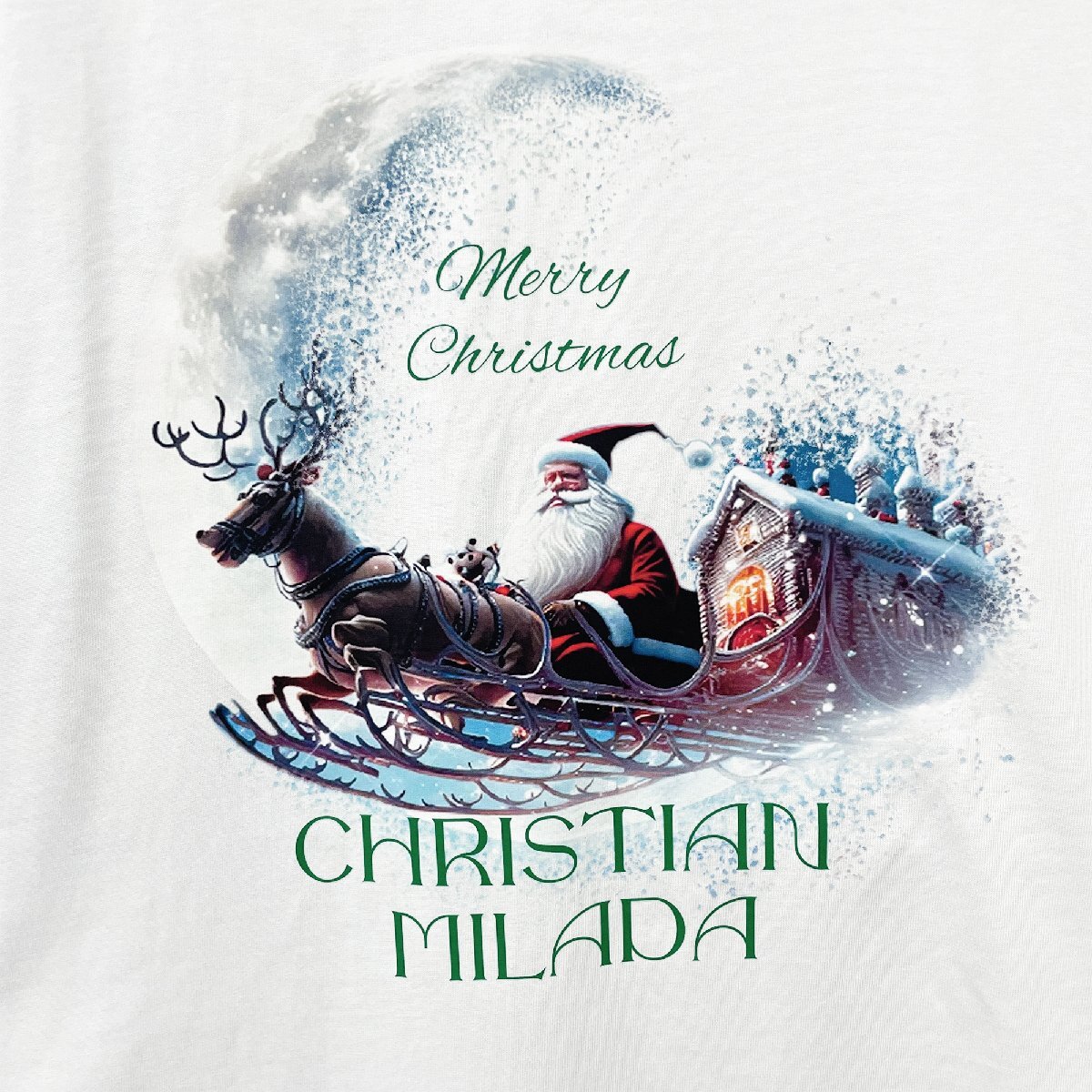 定価2万★christian milada・ミラノ発・半袖Tシャツ★コットン100％ 快適 通気 オシャレ クリスマス トップス スウェット ユニセックス 52_画像3