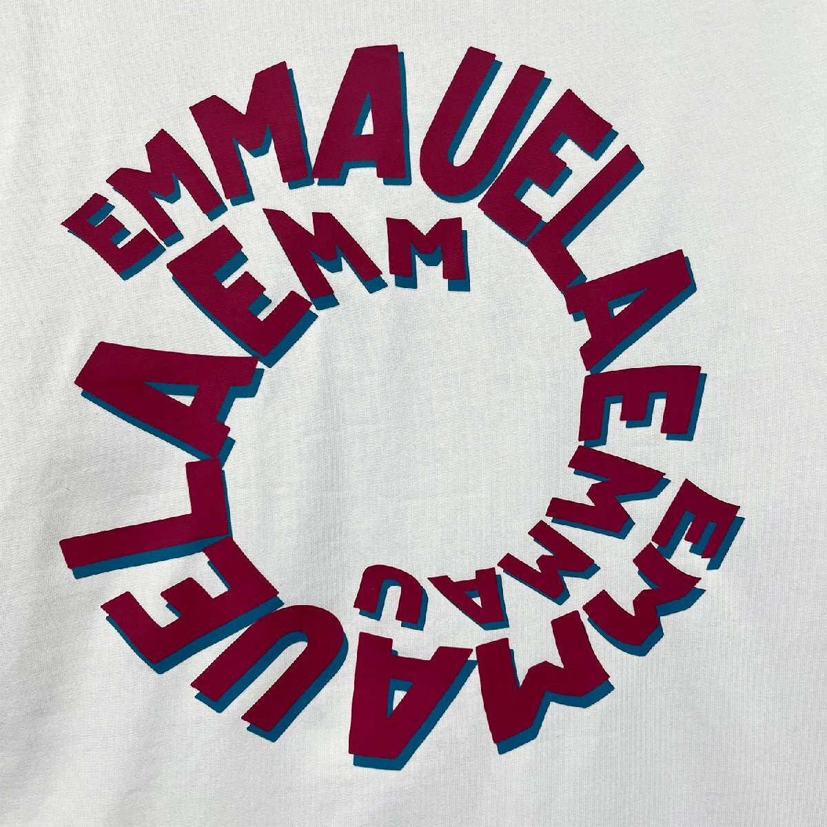 人気・半袖Ｔシャツ 定価2万◆Emmauela・イタリア・ミラノ発◆綿100％ 通気 吸湿 耐久 上品 ロゴ 英字 カットソー スウェット 絶賛 春夏 M_画像6