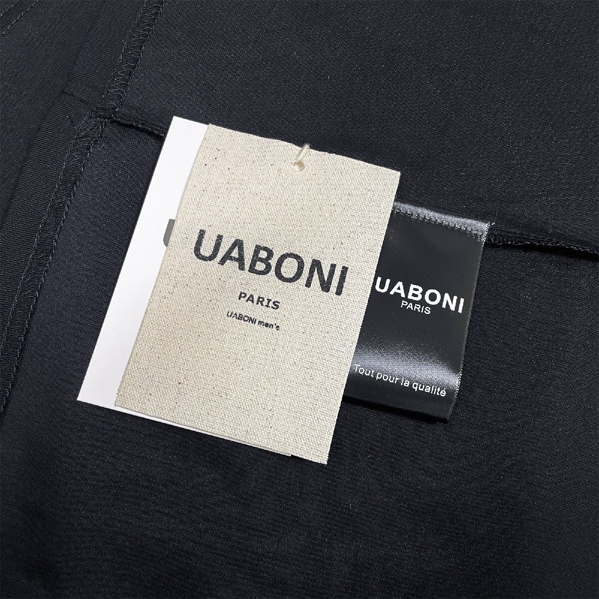 個性EU製＆定価2万◆UABONI*Paris*半袖Tシャツ*ユアボニ*パリ発◆コットン100％ 薄手 伸縮性 ストリート カットソー シンプル メンズ 夏2XL_画像10