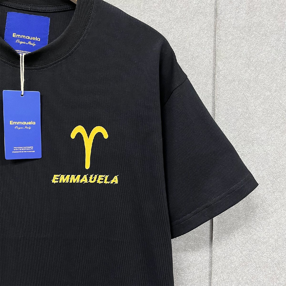 絶賛・半袖Tシャツ 定価2万◆Emmauela・イタリア・ミラノ発◆コットン100％ 通気 快適 おひつじ座 オシャレ トップス カッコイイ 普段着 XL_画像7