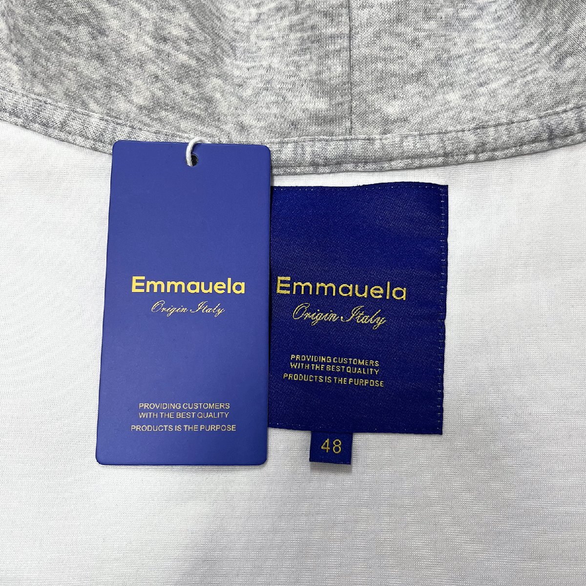 個性・パーカー 定価4万◆Emmauela・イタリア・ミラノ発◆コットン100％ 上品 ソフト 手描き風 個性 プルオーバー ストリート 街着 2XL/52_画像9