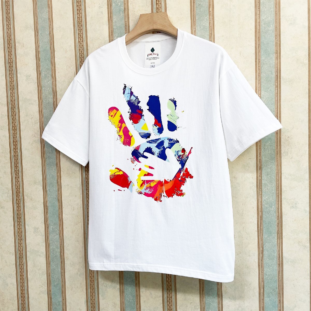 個性・半袖Tシャツ 定価2万 FRANKLIN MUSK・アメリカ・ニューヨーク発 個性 通気 カラフル カットソー アメカジ ストリート サイズ1_画像10