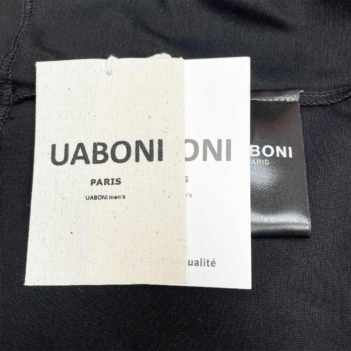 定番EU製＆定価2万◆UABONI*Paris*半袖Tシャツ*ユアボニ*パリ発◆上質コットン 個性 ゆったり 英字 油絵 シンプル おしゃれ M/46サイズ_画像8