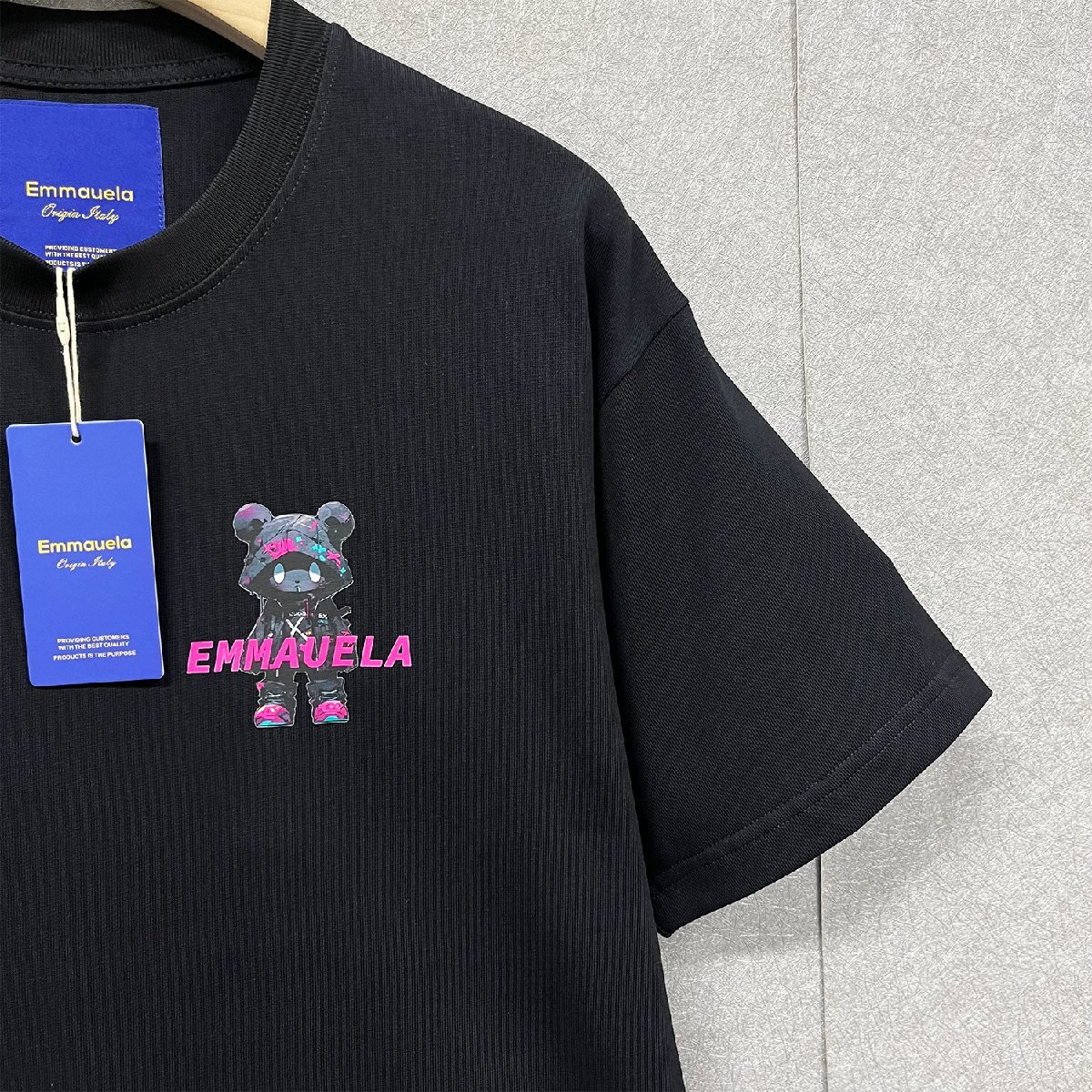 人気・半袖Tシャツ 定価2万◆Emmauela・イタリア・ミラノ発◆高級コットン100％ 個性 通気 クマ ポップ トップス スウェット 街着 夏2XL/52_画像7