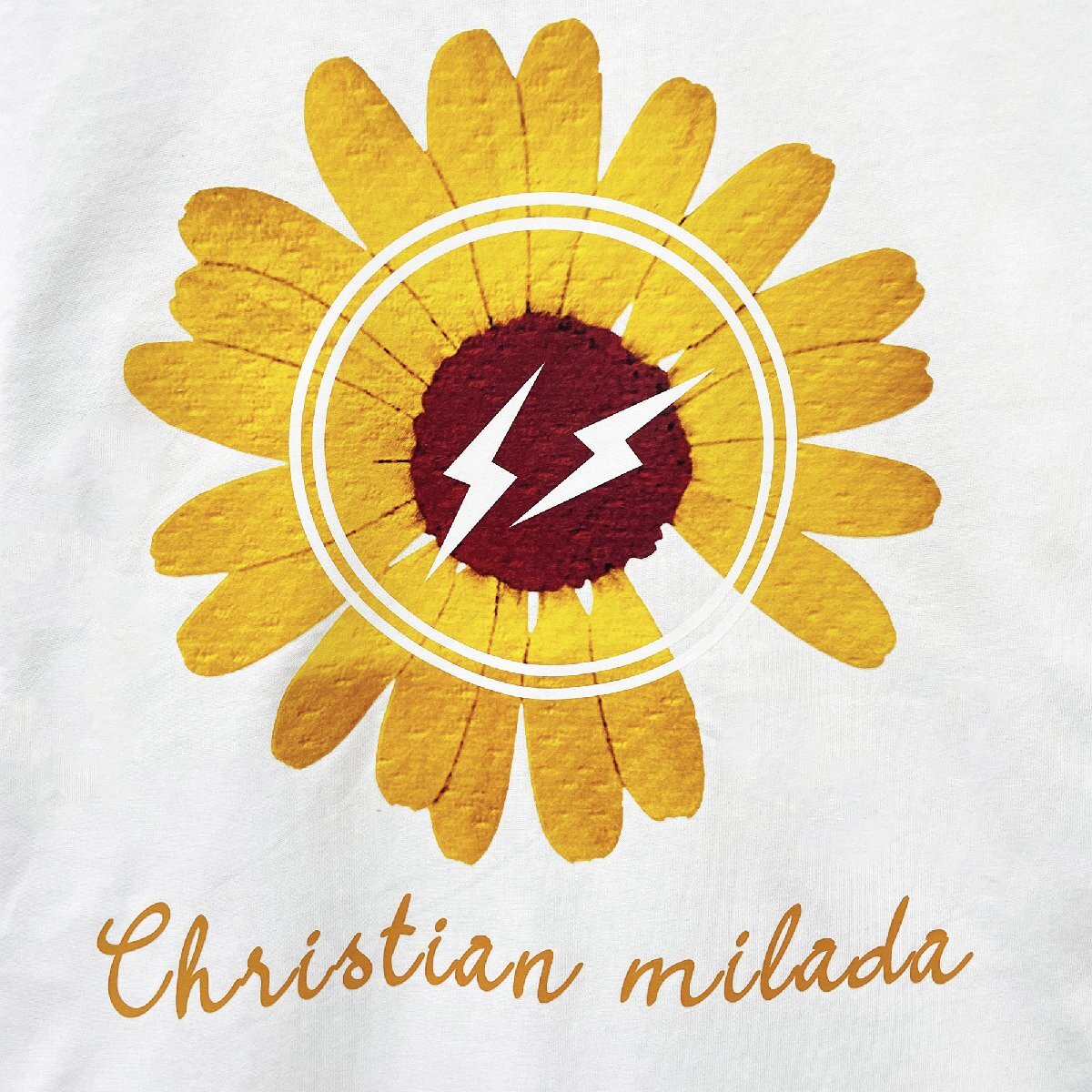 定価2万★christian milada・ミラノ発・半袖Tシャツ★人気 ナチュラル ゆったり 快適 スウェット デイジー柄 可愛い 定番 男女兼用 夏 2XL_画像3