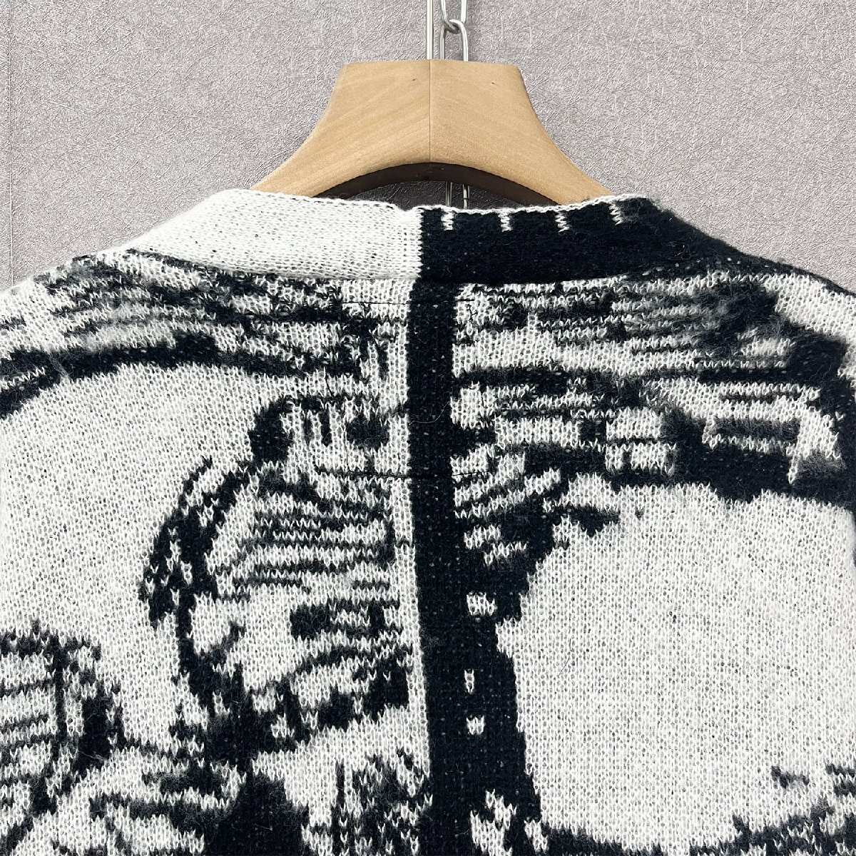  piece .* cardigan regular price 6 ten thousand *Emmauela* Italy * milano departure * high class wool . heat insulation easy big Silhouette total pattern knitted outer M/46