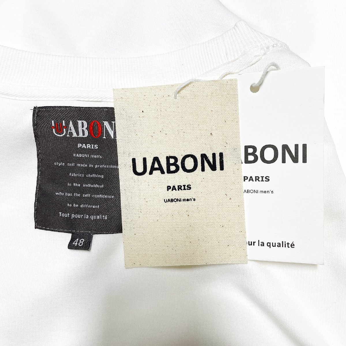 最高峰EU製＆定価4万◆UABONI*Paris*トレーナー*ユアボニ*パリ発◆上品 コットン 通気 ゆったり 遊び心 スウェット カジュアル 定番 XL/50_画像7