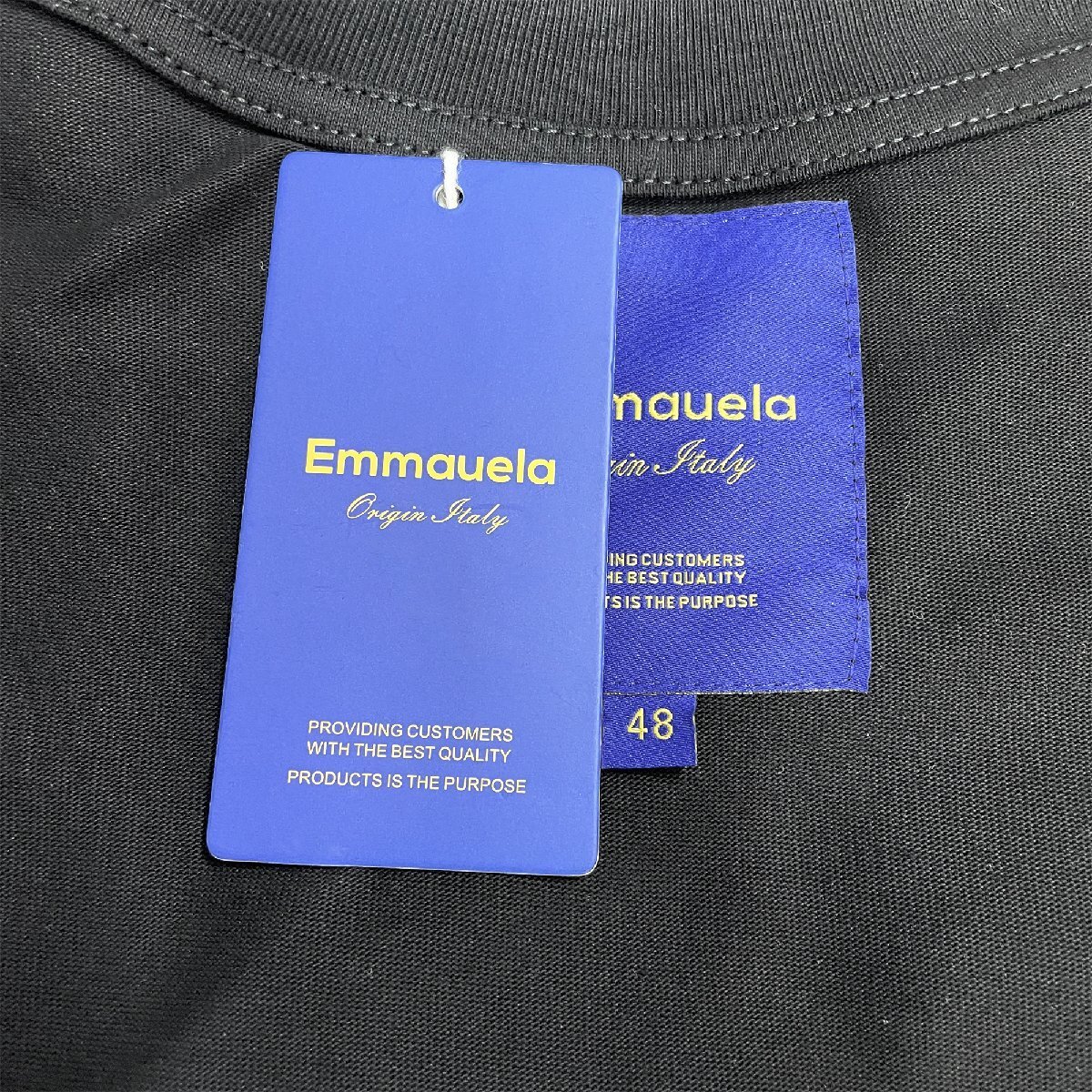 個性・半袖Tシャツ 定価2万◆Emmauela・イタリア・ミラノ発◆コットン100％ 速乾 吸汗 薄手 バラ ロゴ カットソー 定番 男女兼用 XL/50_画像8