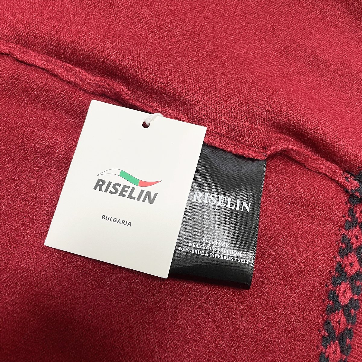 人気ヨーロッパ製※定価5万◆ブルガリア発※RISELIN セーター 上質ウール混 防寒 ソフト ニット 暖かい ハイネック ハート きれいめ 2XL_画像9