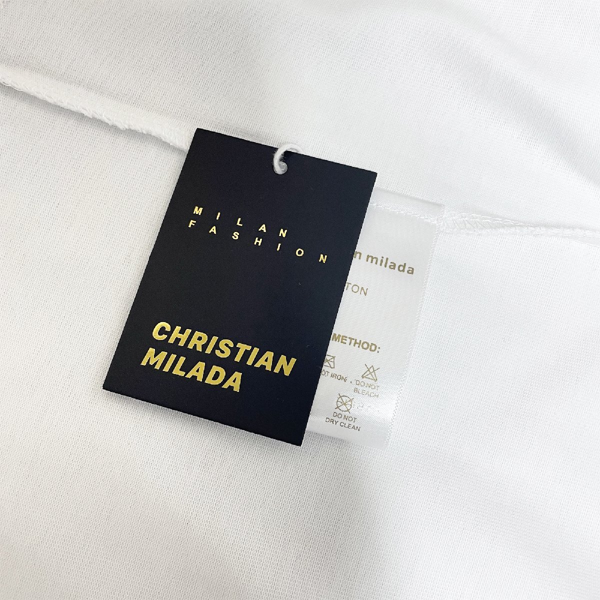 定価2万★christian milada・ミラノ発・半袖Tシャツ★コットン100％ 快適 通気 オシャレ クリスマス トップス スウェット ユニセックス 46_画像9