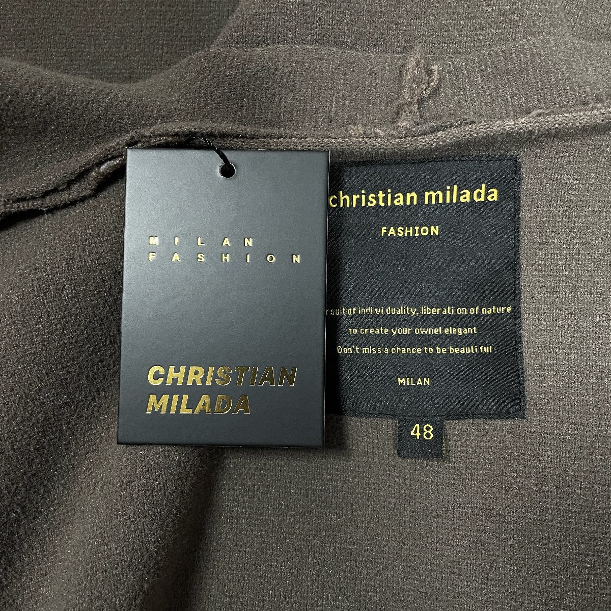 定価5万★christian milada・ミラノ発・カーディガン★上質 ミンク混 高級 ニット 保温 無地 長袖 ミニマル ユニセックス 秋冬 2XL/52_画像9