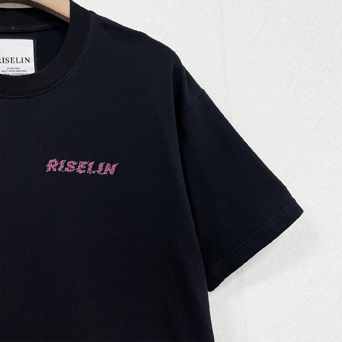 高級ヨーロッパ製※定価2万◆ブルガリア発※RISELIN 半袖Tシャツ 上質 薄手 通気 プリント 遊び心 トップス カットソー 個性 夏服 2XL/52_画像6