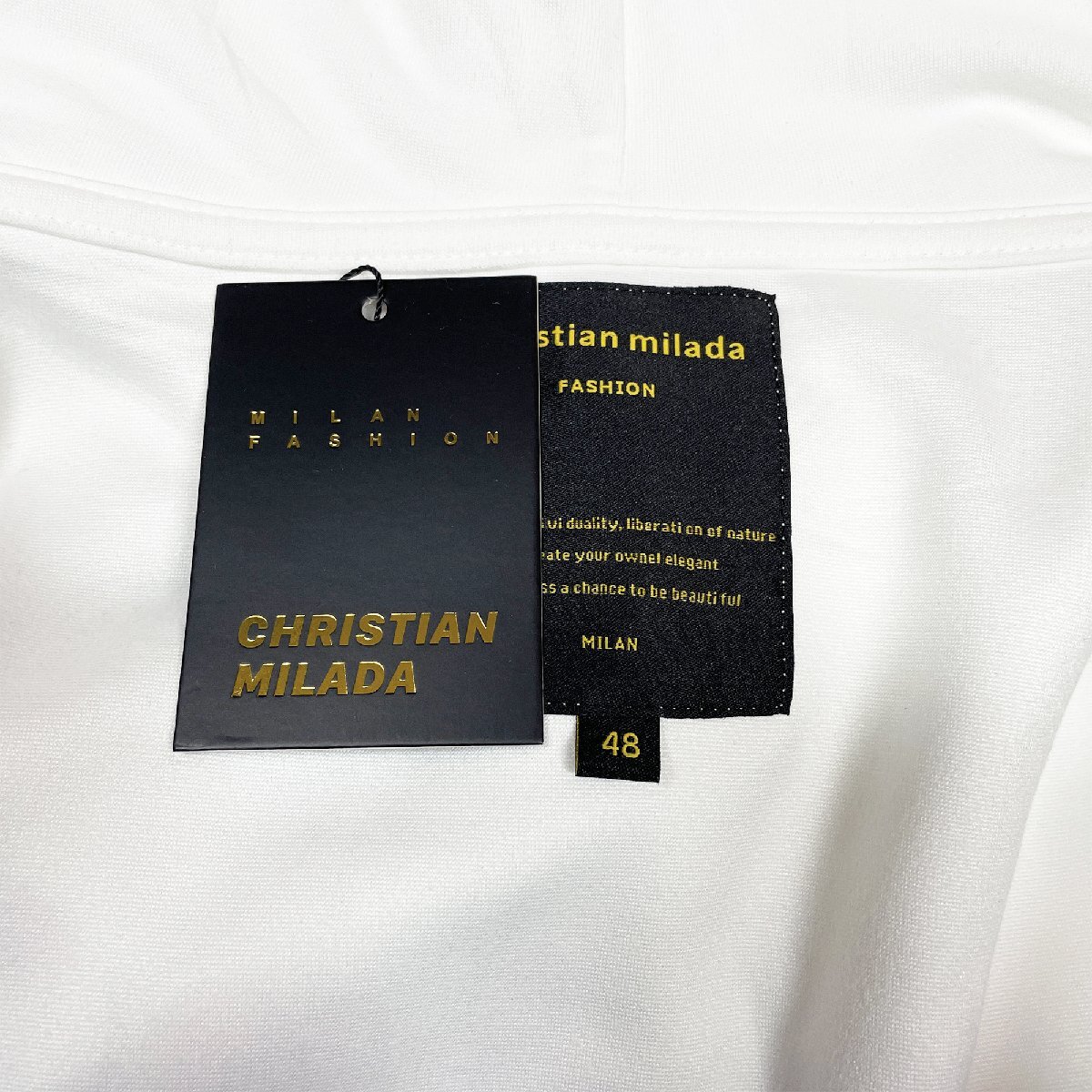 定価4万★christian milada・ミラノ発・パーカー★上品 綿100％ 快適 個性 スウェット トップス ユニセックス 普段着 定番 M/46サイズ_画像8