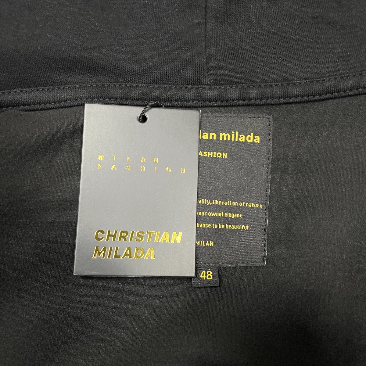 定価4万★christian milada・ミラノ発・パーカー★上品 綿100％ 快適 スウェット トップス 個性 ユニセックス 普段着 L/48サイズ_画像9