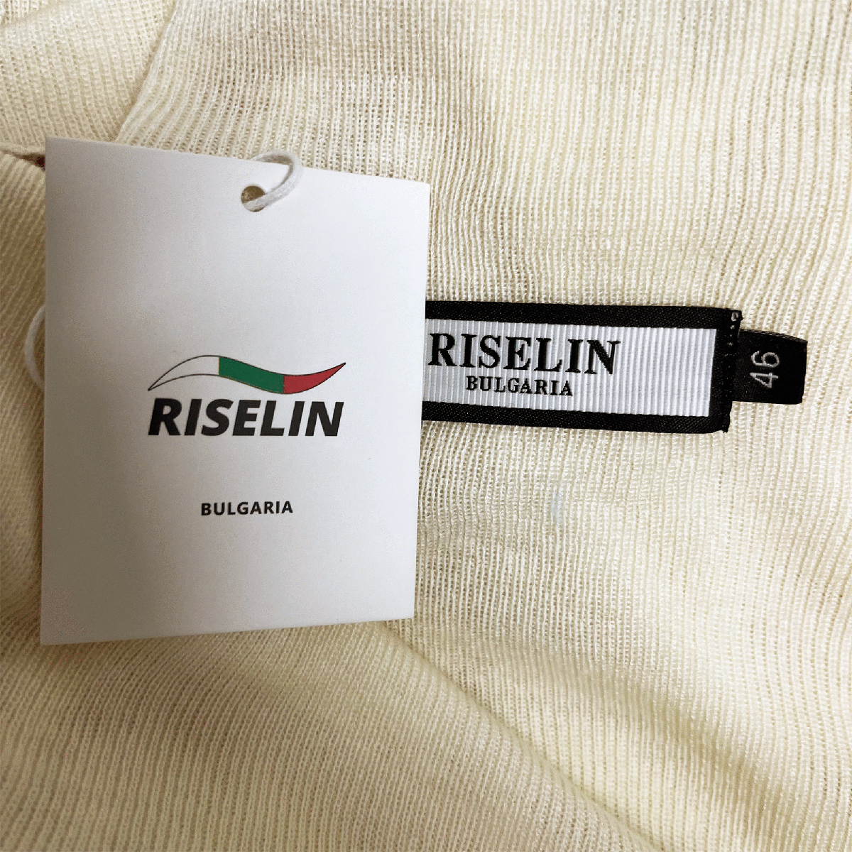 定番 ヨーロッパ製※定価5万◆ブルガリア発※RISELIN ニット ウール混 高品質 ハイネック 暖か 薄手 インナー 無地 快適 レディース M/46_画像9