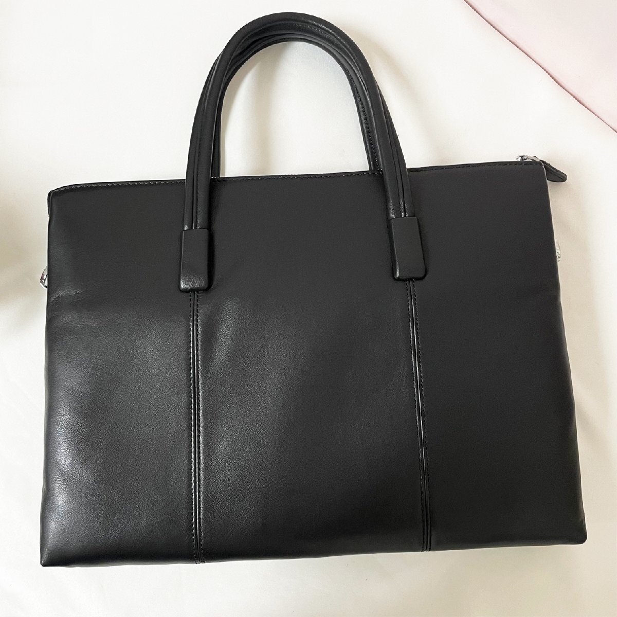  high class * briefcase regular price 12 ten thousand *Emmauela* Italy * milano departure * high quality cow leather leather thin type business bag 2WAY shoulder .. formal men's 