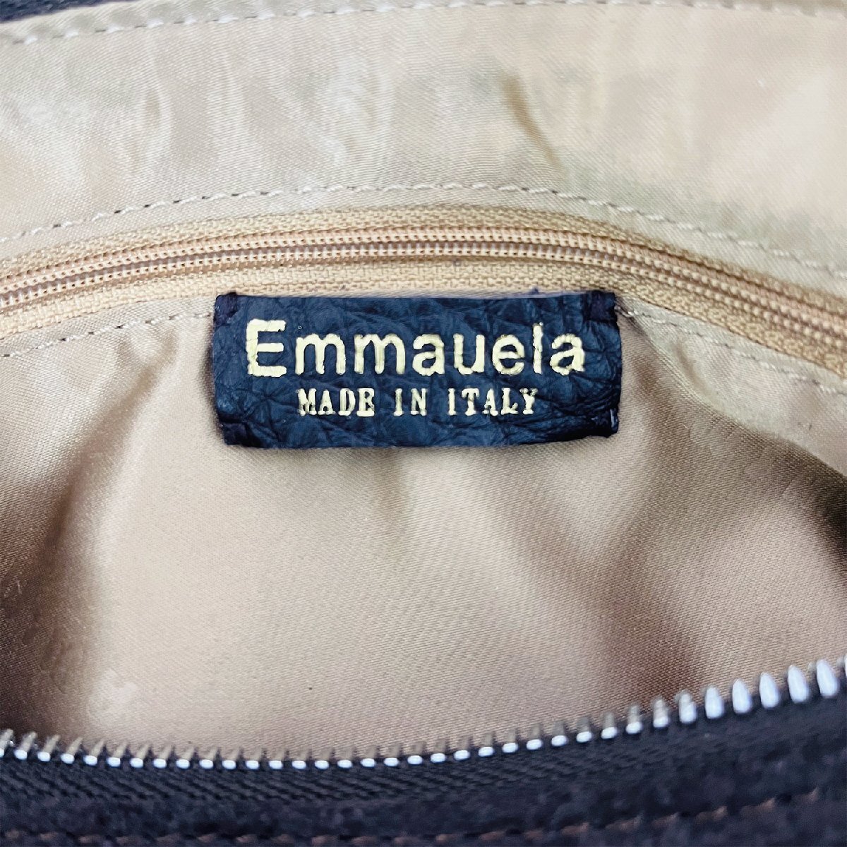 高級・ハンドバッグ 定価12万◆Emmauela・イタリア・ミラノ発◆ヌバックレザー 牛革 柔らかい ショルダーバッグ 2way 日常 お洒落 外出_画像10