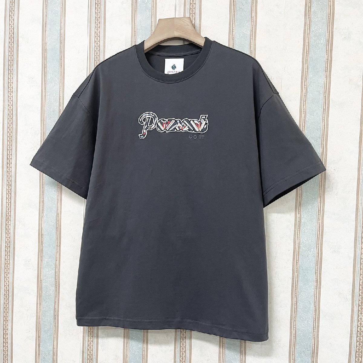 高級 定価2万 FRANKLIN MUSK・アメリカ・ニューヨーク発 半袖Tシャツ コットン100％ 吸汗通気 薄手 英字 シンプル カットソー 男女兼用 2XL_画像10