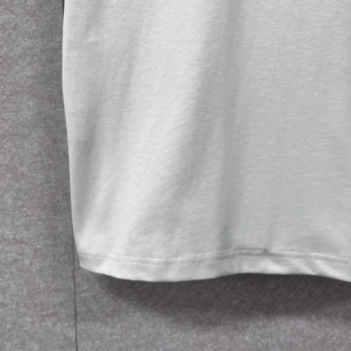人気・半袖Tシャツ 定価2万◆Emmauela・イタリア・ミラノ発◆コットン 上品 通気 個性 キラキラ ラインストーン カットソー 男女兼用 夏 Mの画像5