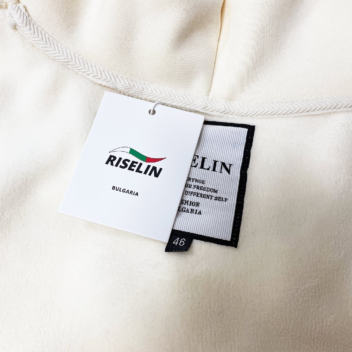 高級ヨーロッパ製※定価5万◆ブルガリア発※RISELIN パーカー 上品 快適 裏起毛 防寒 厚手 英字柄 カットソー シンプル 男女兼用 秋冬 2XL_画像8