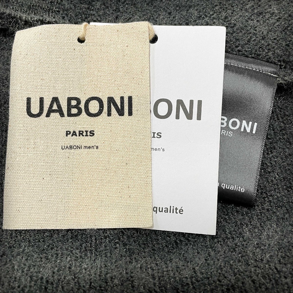 ★★人気EU製＆定価5万◆UABONI*Paris*セーター*ユアボニ*パリ発◆豪華ミンク/カシミヤ混 上質 厚手 クルーネック 英字柄 カジュアル M/46_画像9